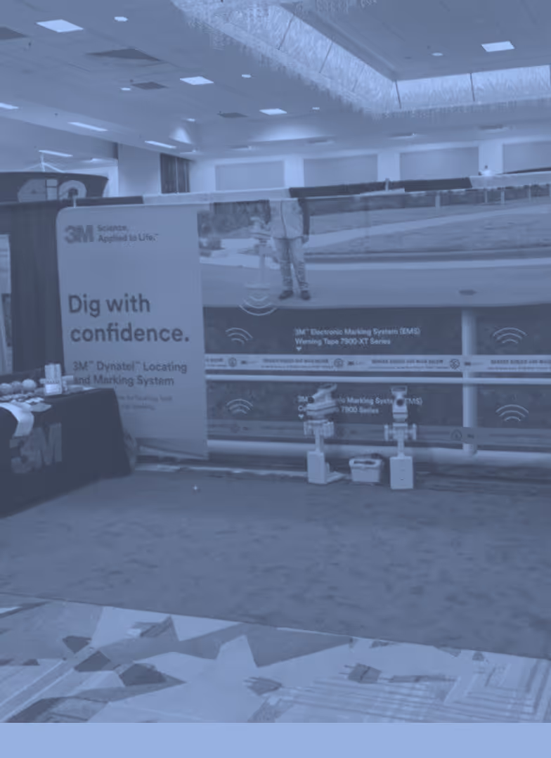 3M's Location & Marking division's booth at an excavation safety tradeshow.