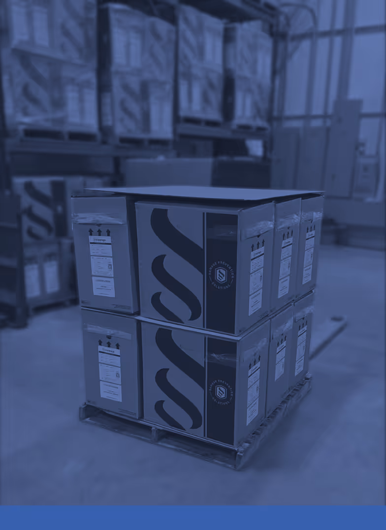 A pallet of underground warning tape.