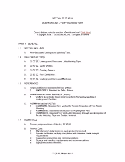 Preview image of 3-Part CSI Specification for Signaltape® Underground Warning Tape
