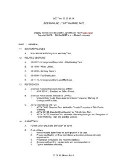 Preview image of 3-Part CSI Specification for Signaltape® Underground Warning Tape