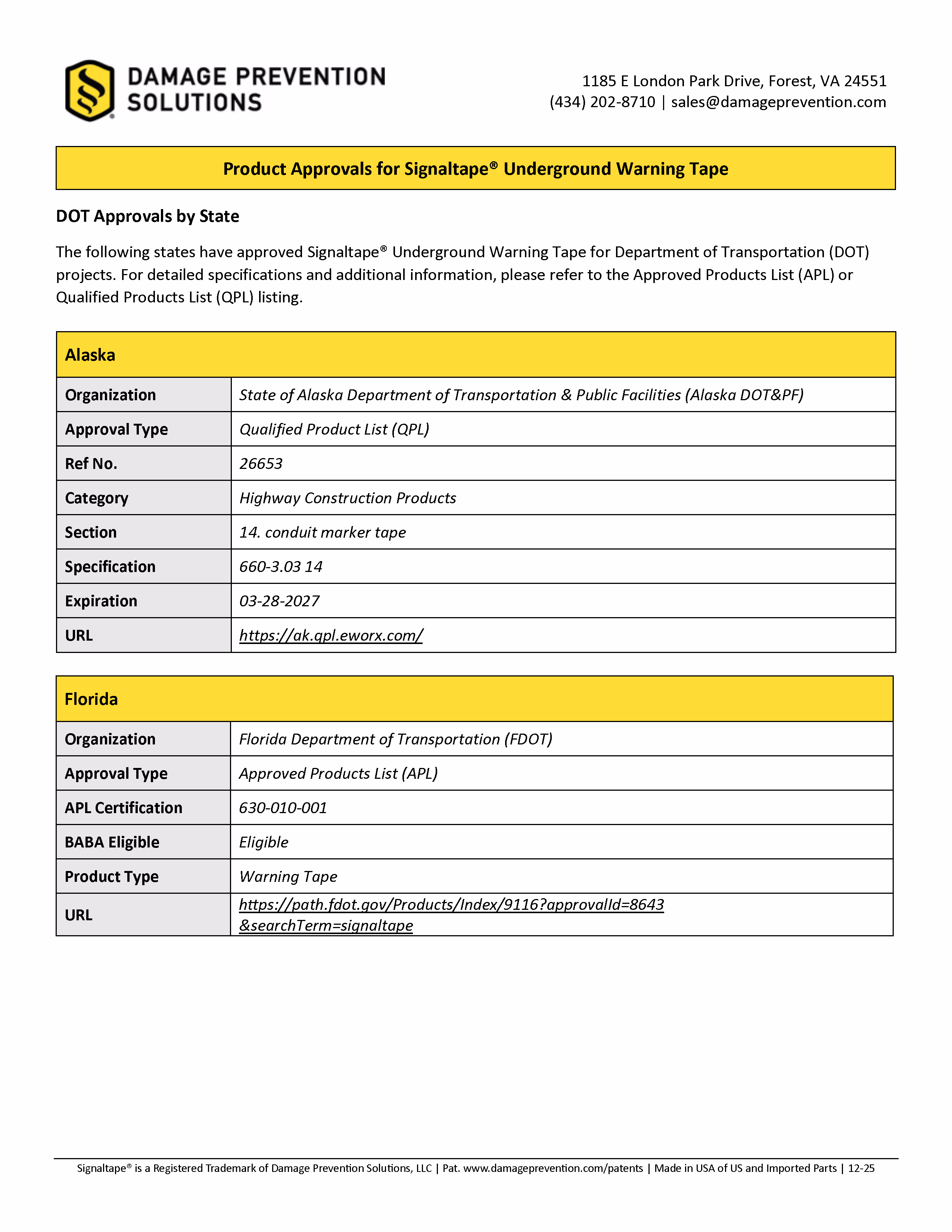 Image of page one, please download document, button is located below