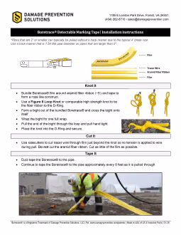 Boretrace® Detectable Marking Tape - Installation Instructions
