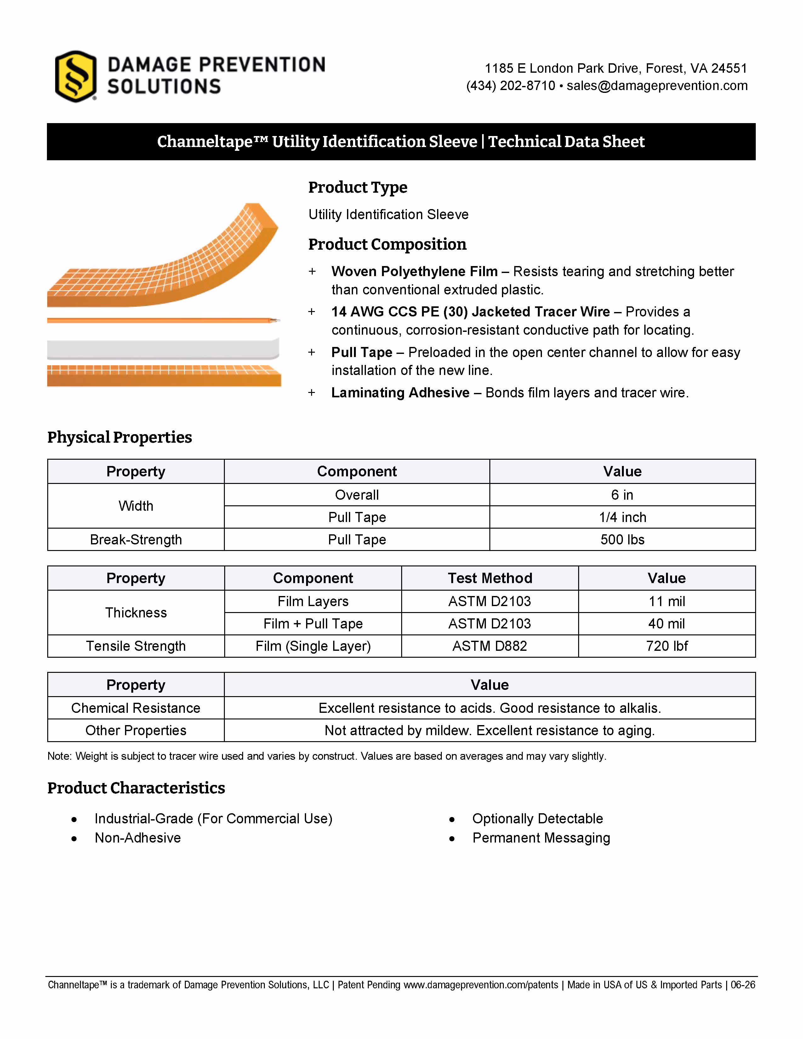 Image of page one, please download document, button is located below