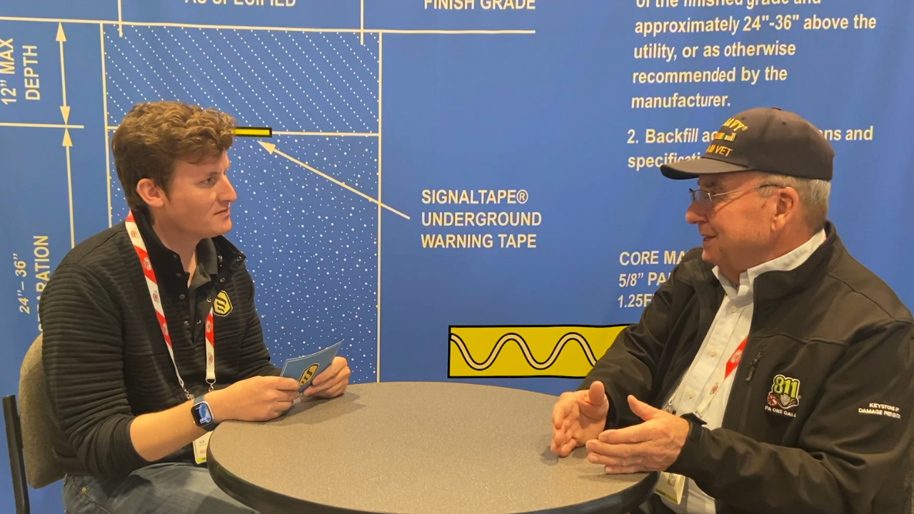 Henry Brophy from Damage Prevention Solutions (left) and Bill Kiger, CEO of Pennsylvania 811 (right)