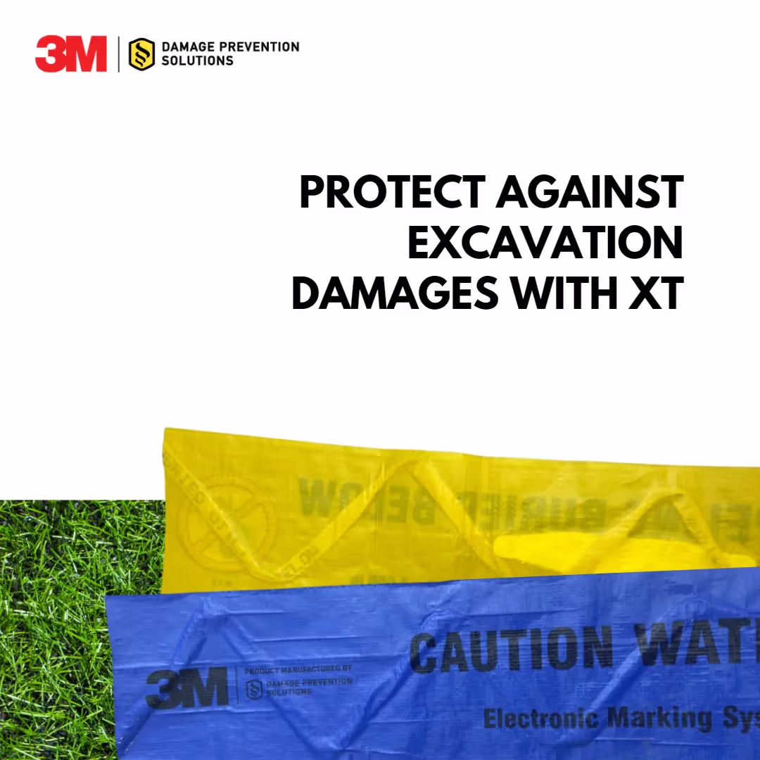 image of yellow 3m warning tape and blue 3m caution tape