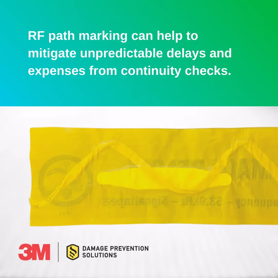 Image of yellow warning tape. Caption: RF path marking can help to mitigate unpredictable delays and expenses from continuity checks.