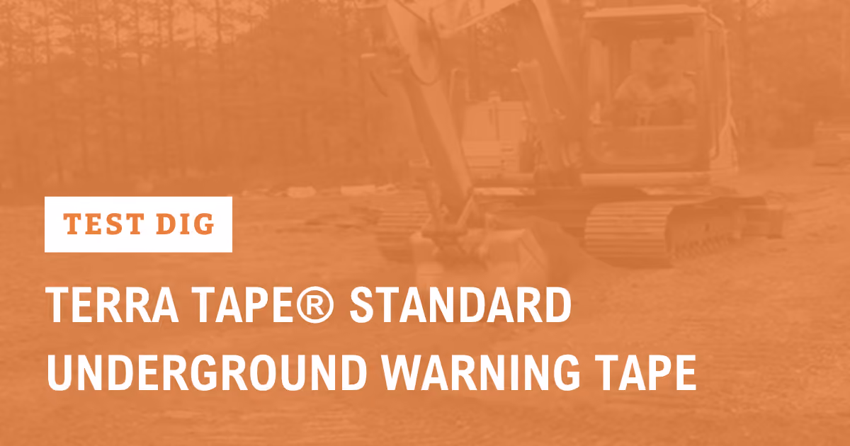 Video thumbnail with caption: "Test Dig: Terra Tape® Standard Underground Warning Tape"
