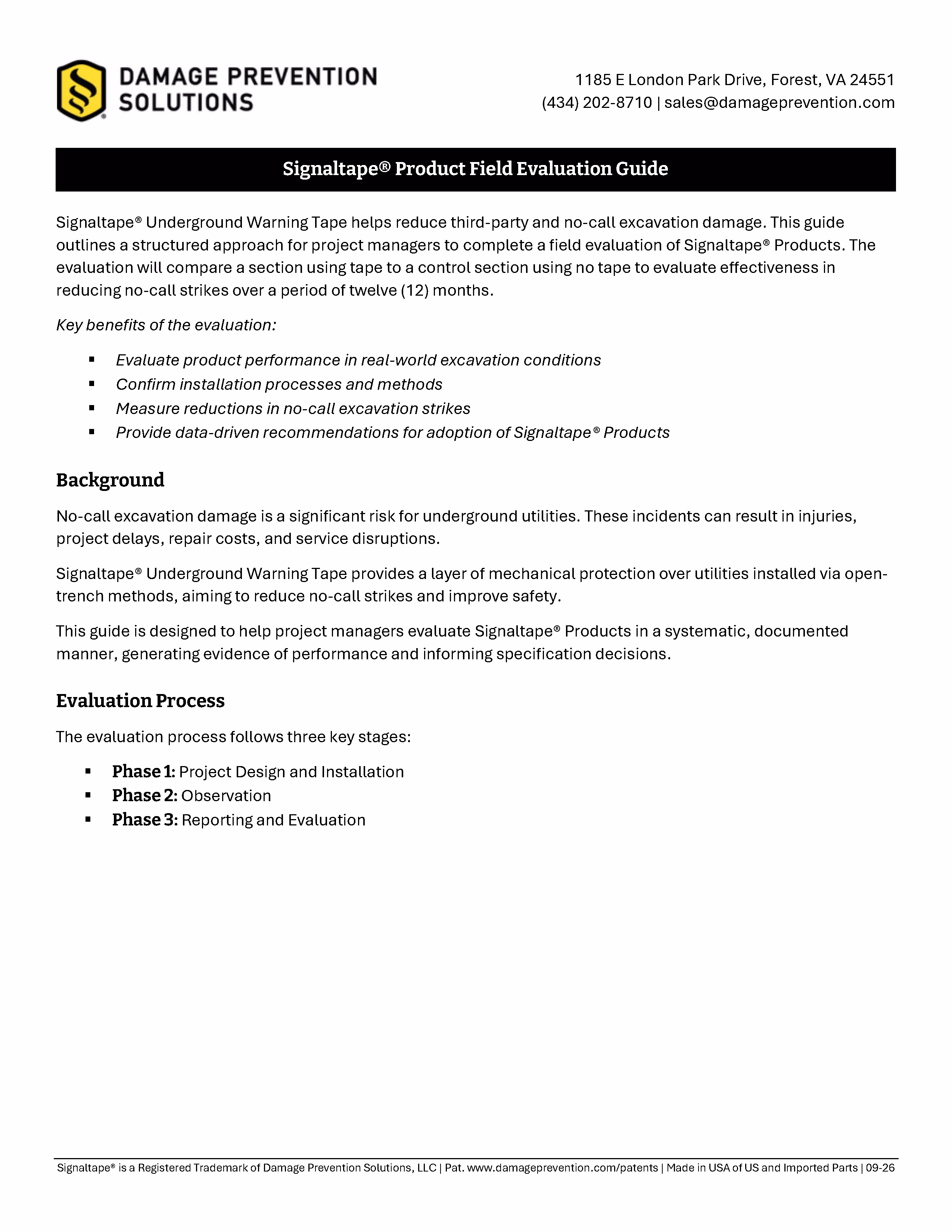 Image of page one, please download document, button is located below