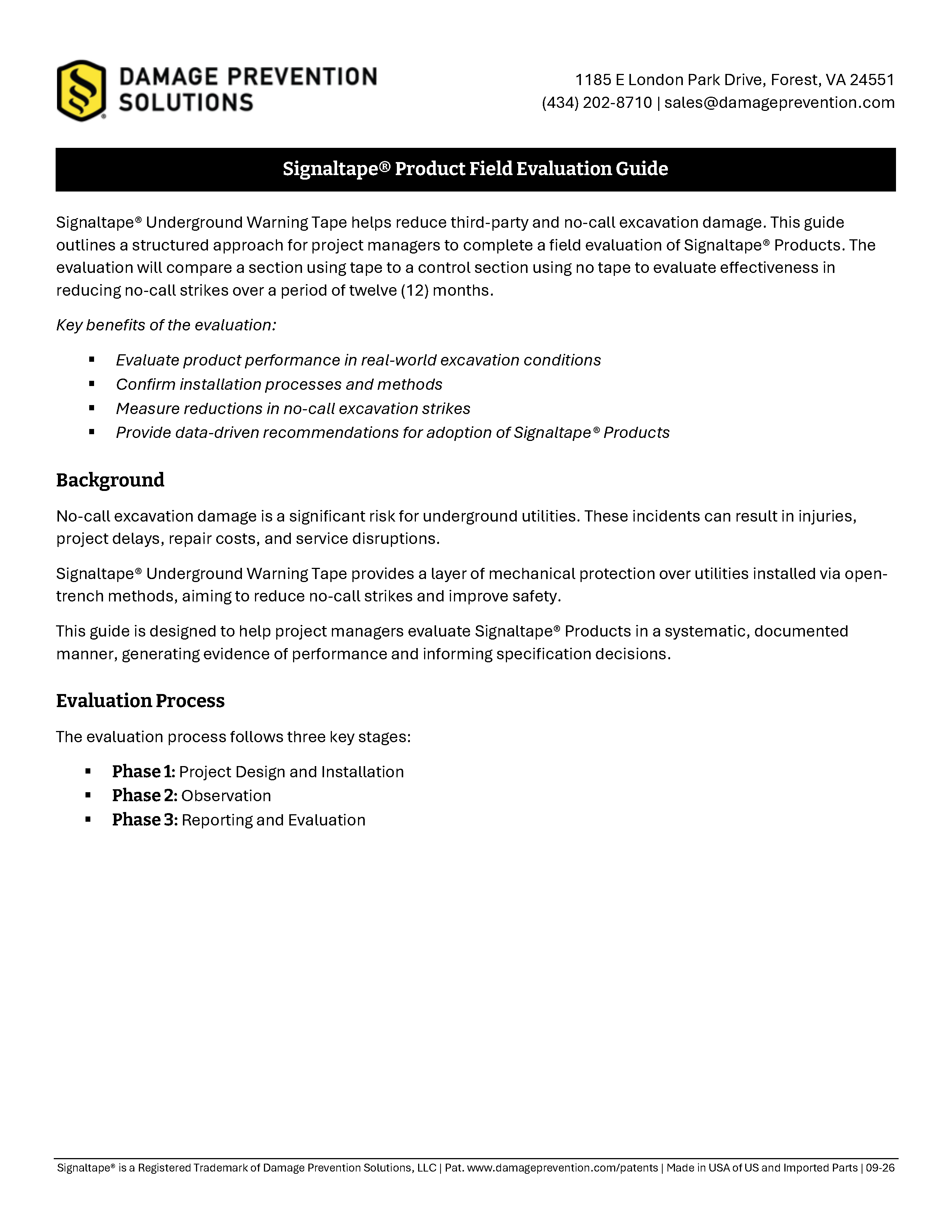 Image of page one, please download document, button is located below
