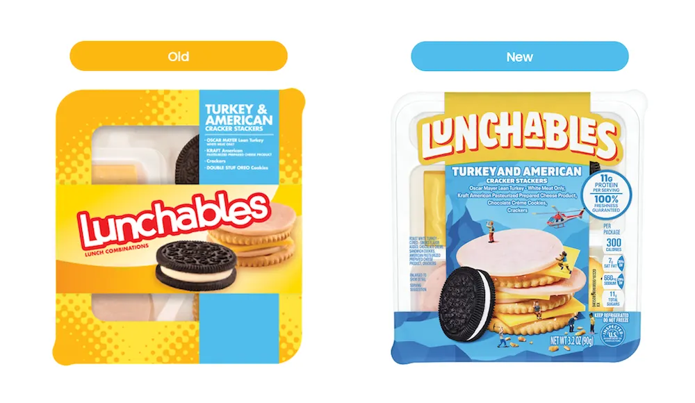 Packaging Testing - Lunchables - New and Old Design
