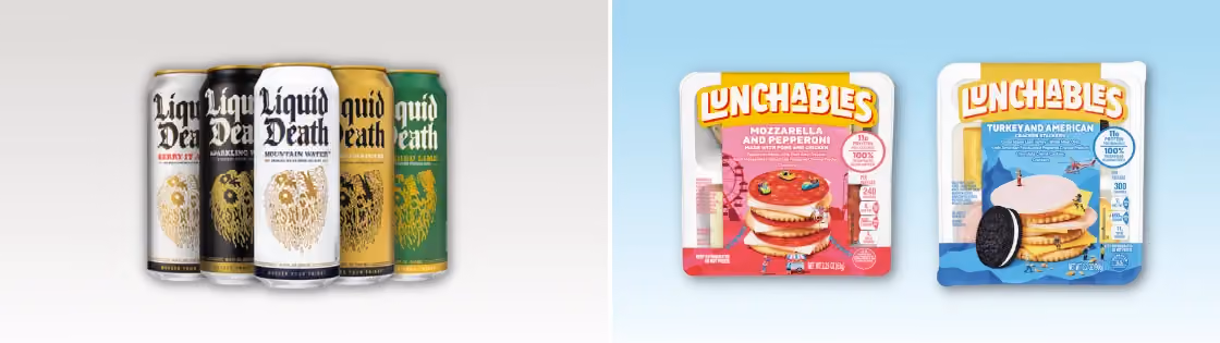 Packaging Effectiveness Playbook - Emotion - Liquid Death and Lunchables