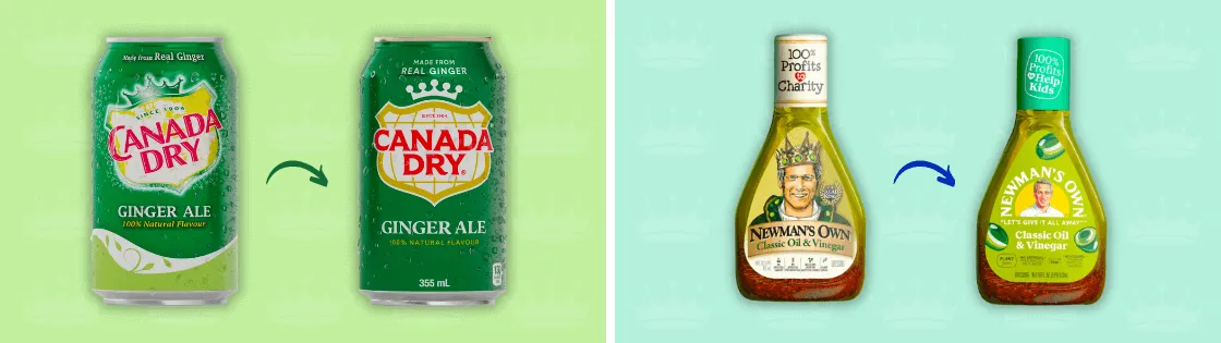 Packaging Effectiveness Playbook - Clarity - Canada Dry and Newman's Own packaging