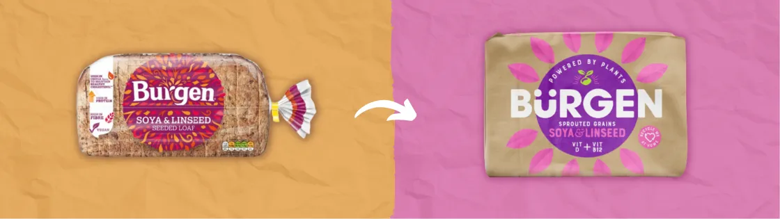 Burgen bread packaging refresh to modernize and improve sustainability