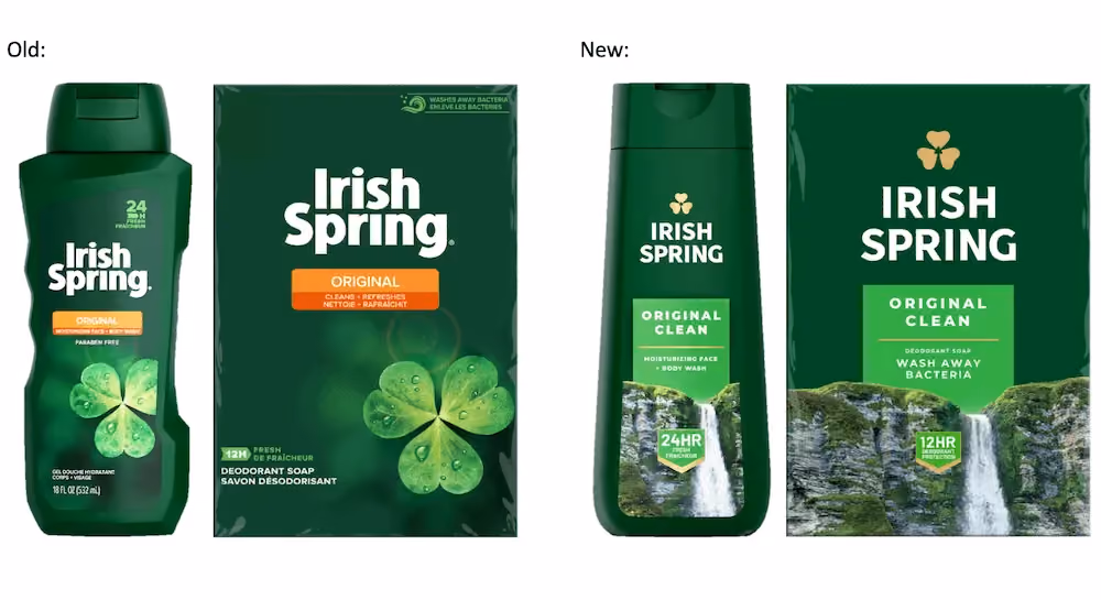 Irish Spring Packaging Testing - Old vs. New design