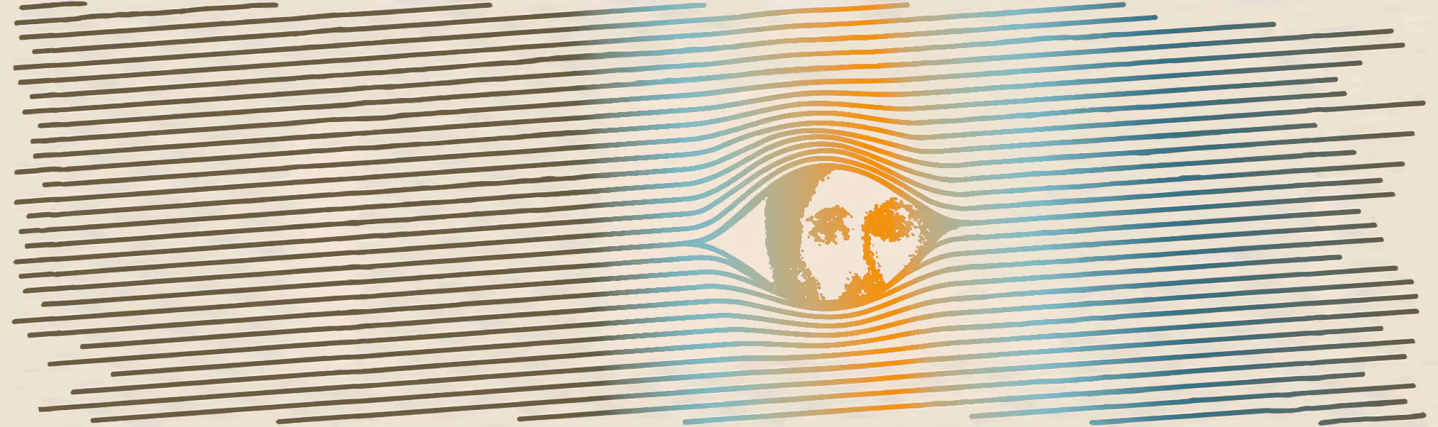 Jesus with colorful gradient and horizontal lines