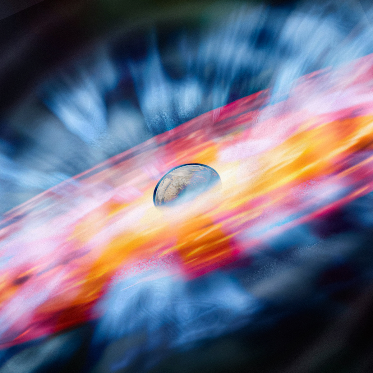 Earth is a Black Hole with a color burst