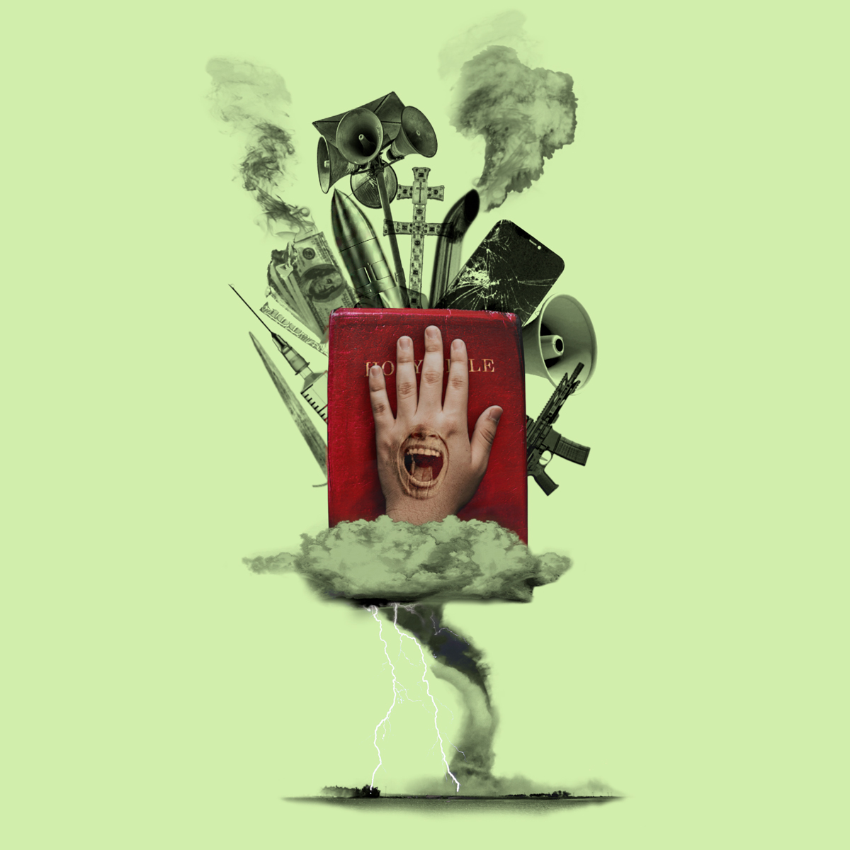 hand to the bible