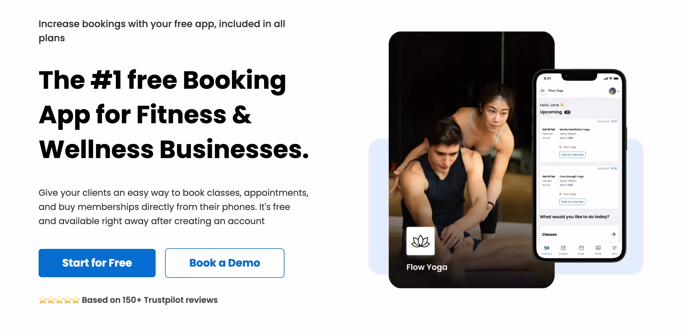 Fitune's client booking app, get it for free or book a demo