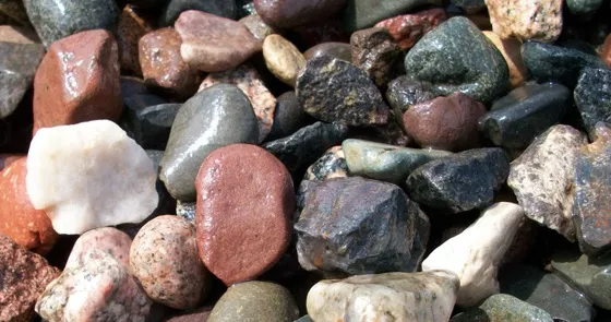 closeup of rock varieties