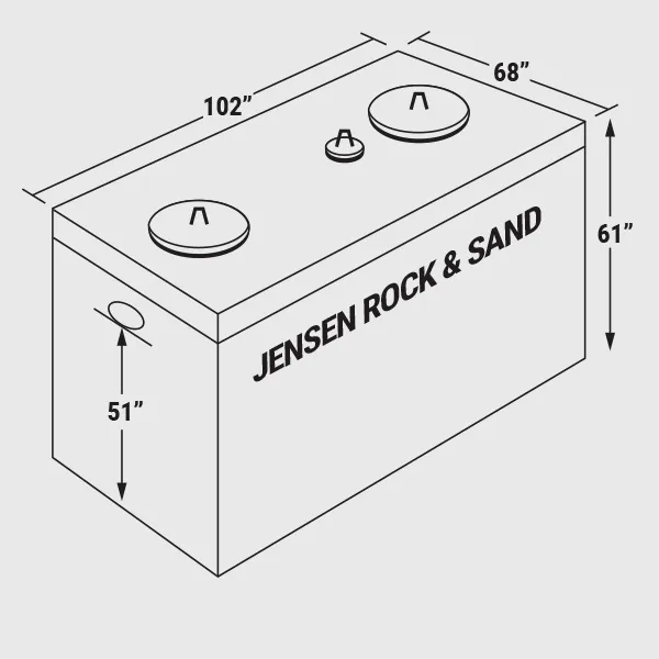 1000 gallon septic tank diagram