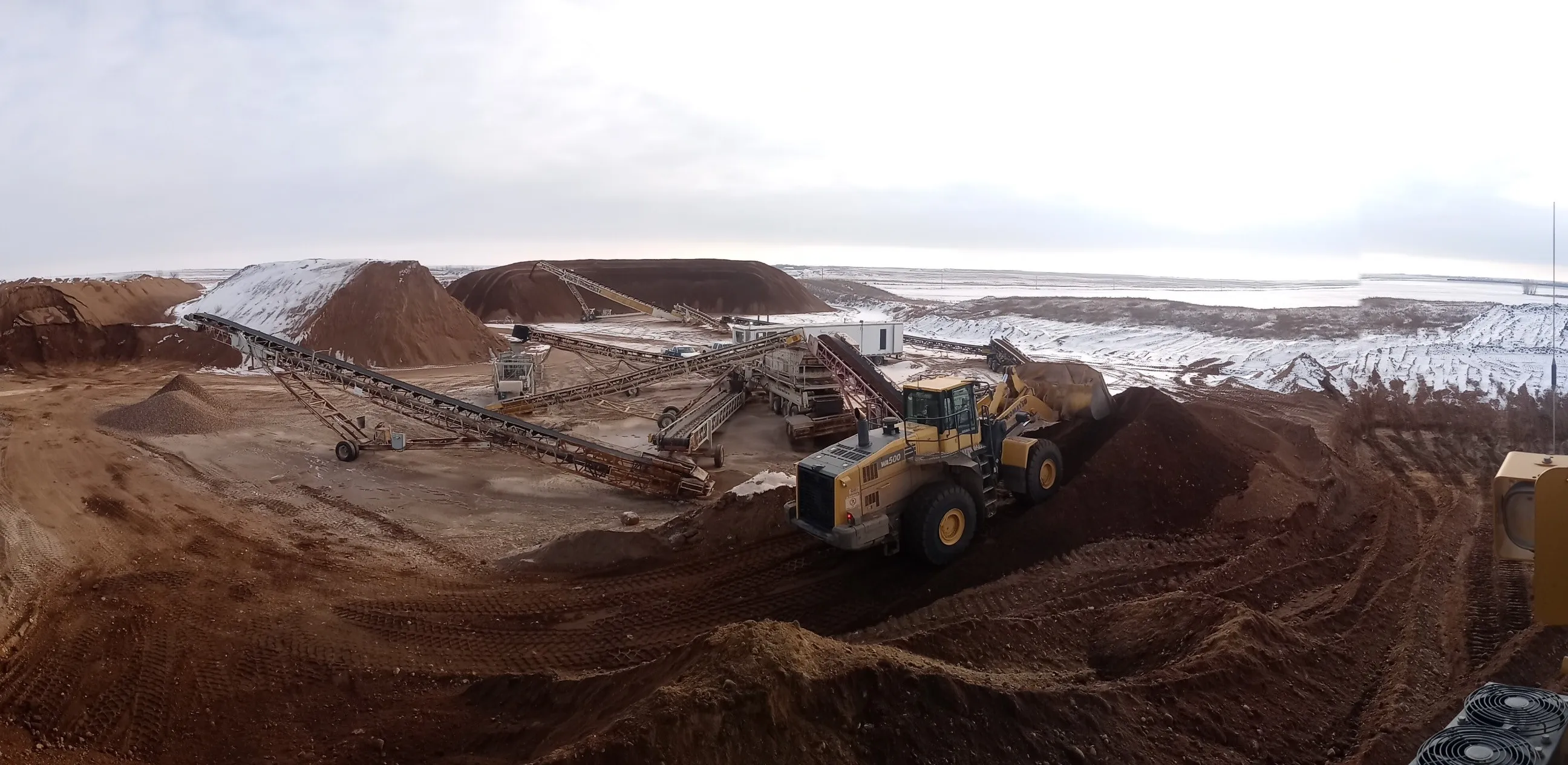 loader at crushing site