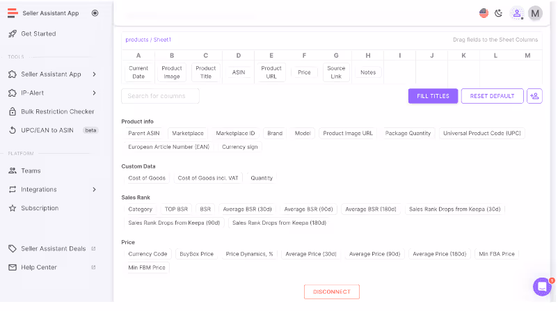 Leverage Google Sheets' built-in formulas and functions to analyze your data. Use filters to find specific product metrics and information