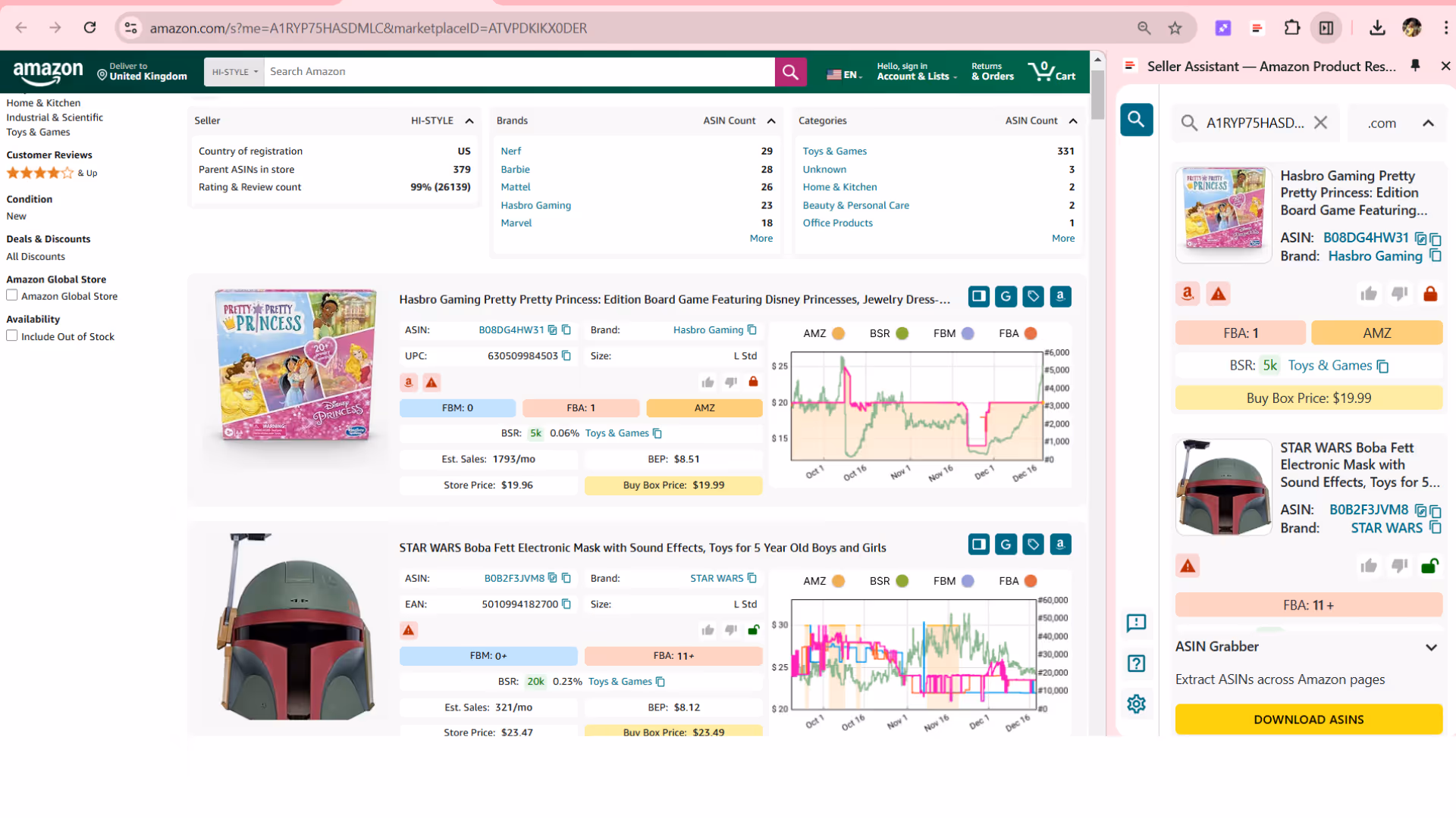 Track performance over time with Variation Viewer by Seller Assistant