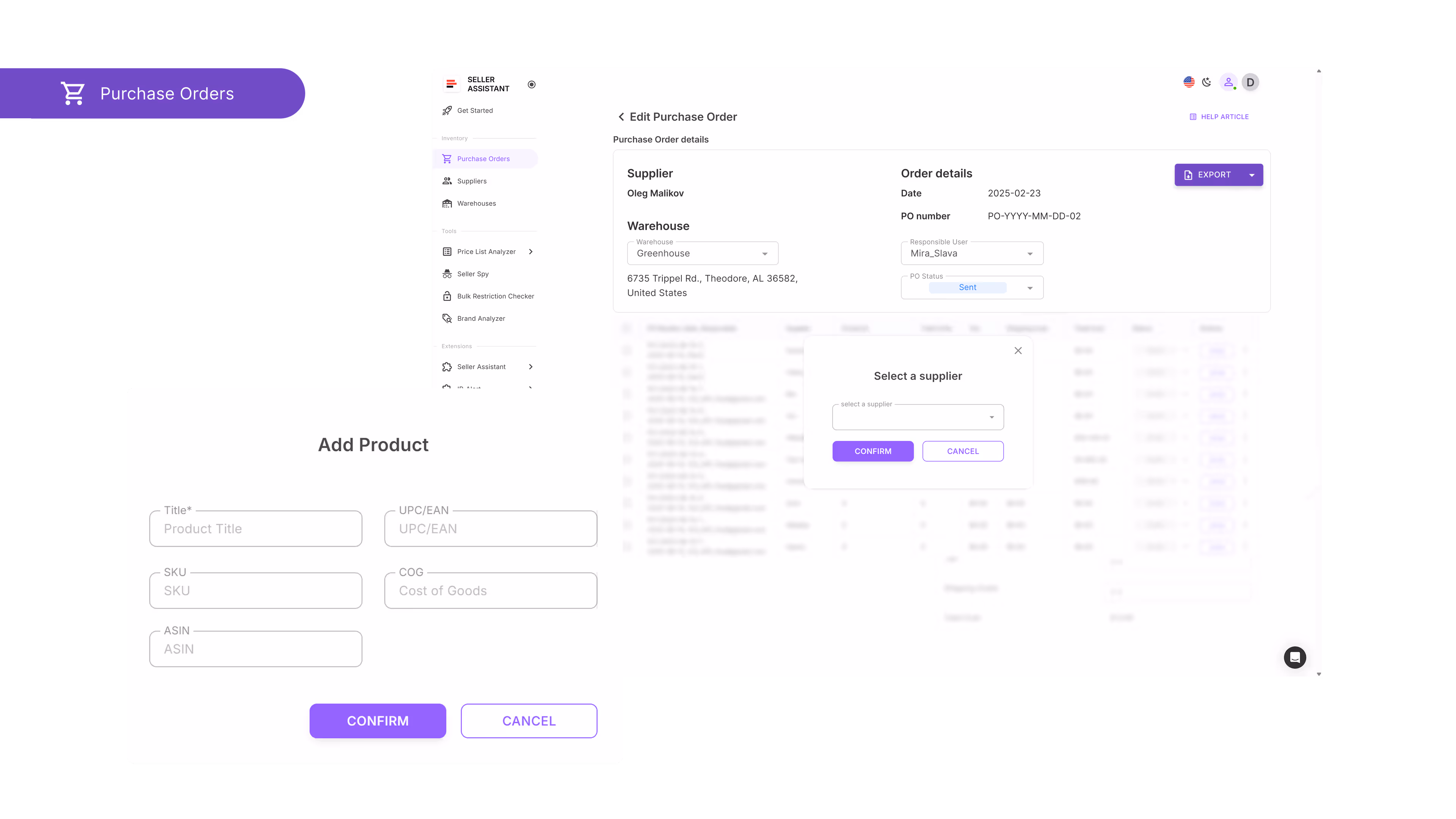 7. Create Purchase Orders