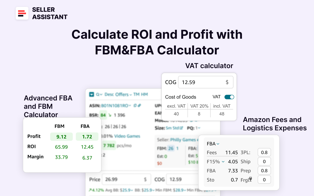 Seller Assistant’s FBM and FBA Calculator