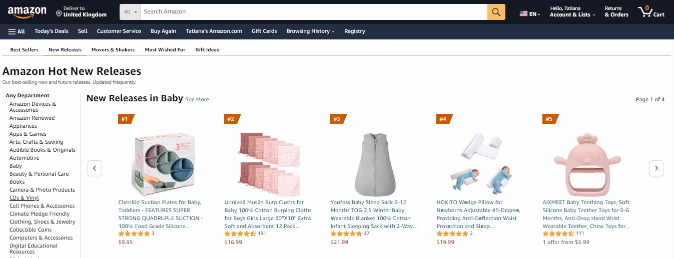 Amazon’s Hot New Releases