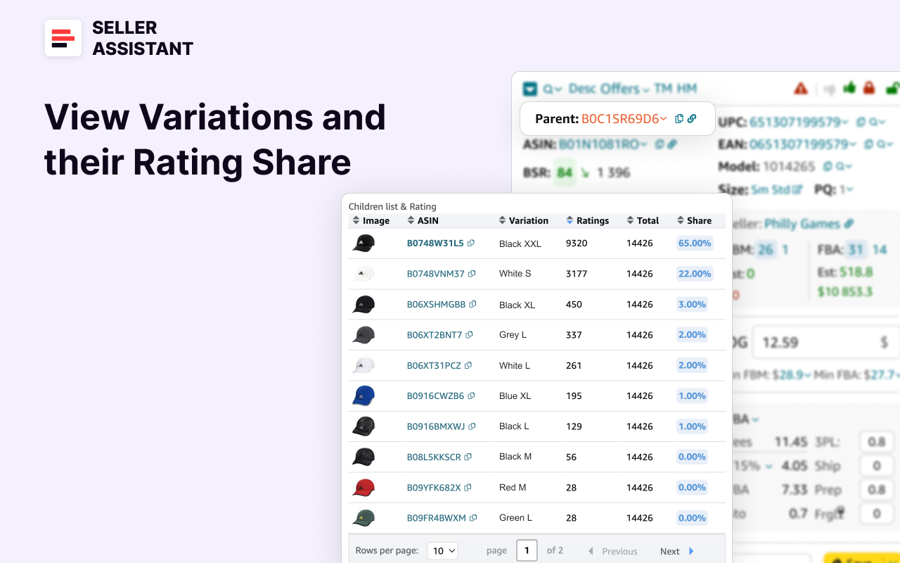  Identify best-selling variations with Seller Assistant's Variation Viewer