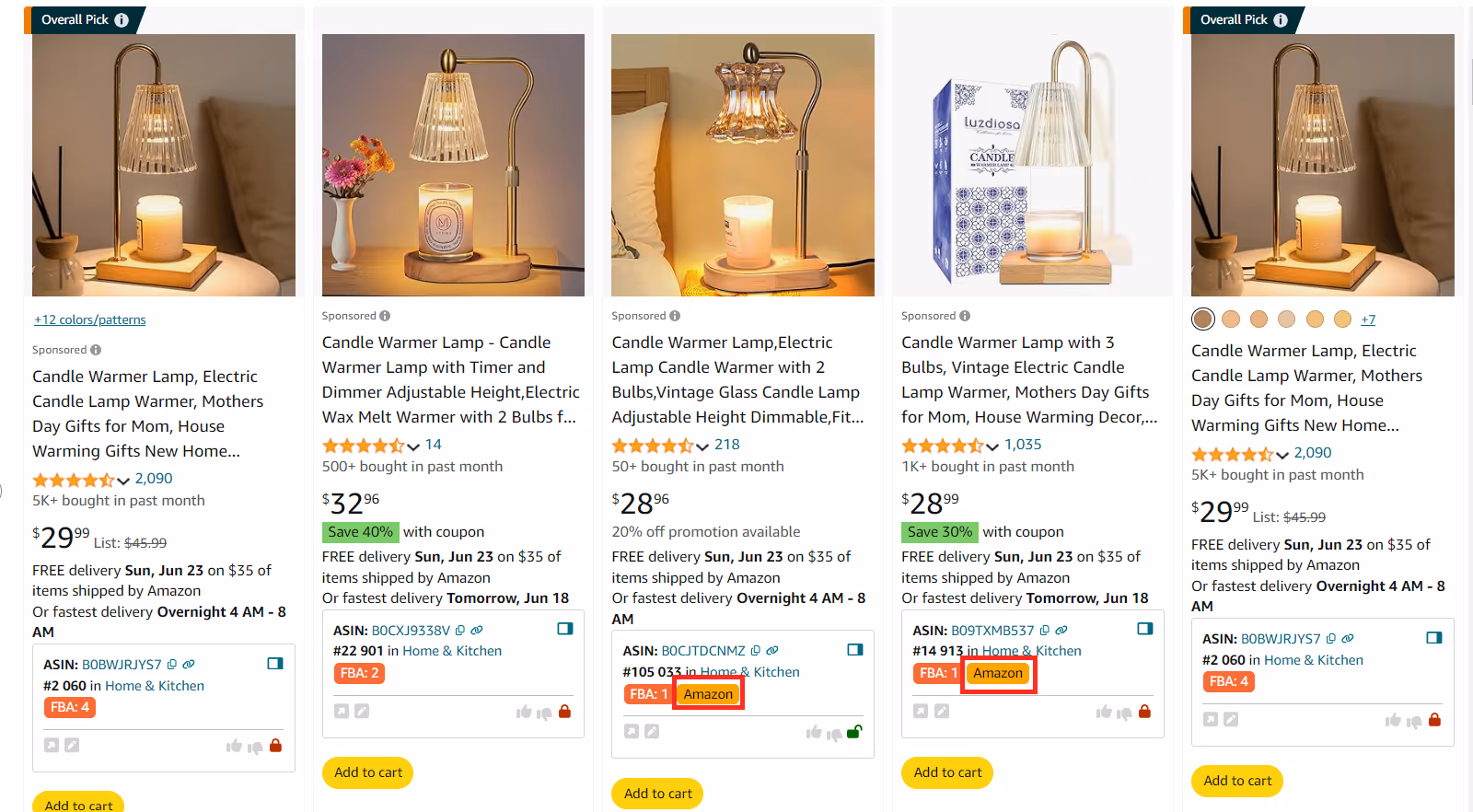 Verify if Amazon itself is a seller on the listing