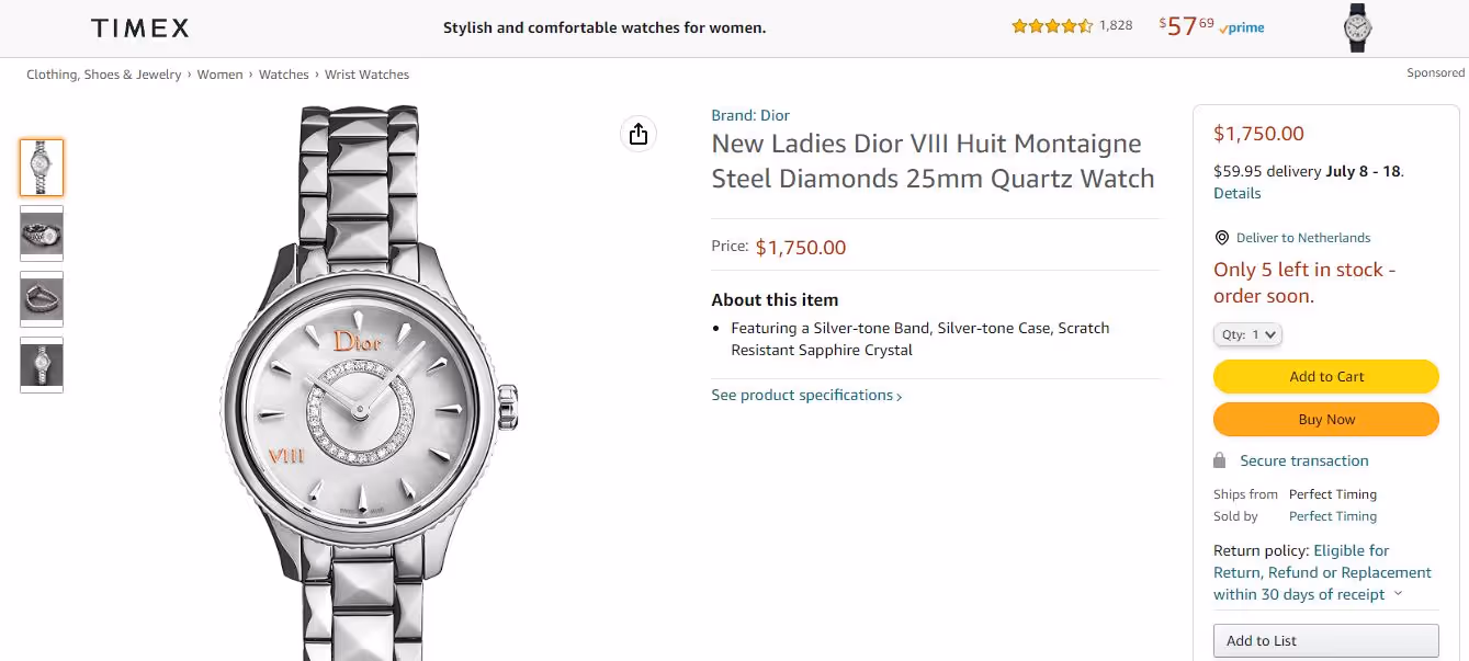 Example of Amazon restricted products 