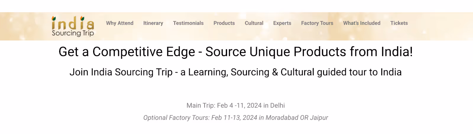 India Sourcing Trip