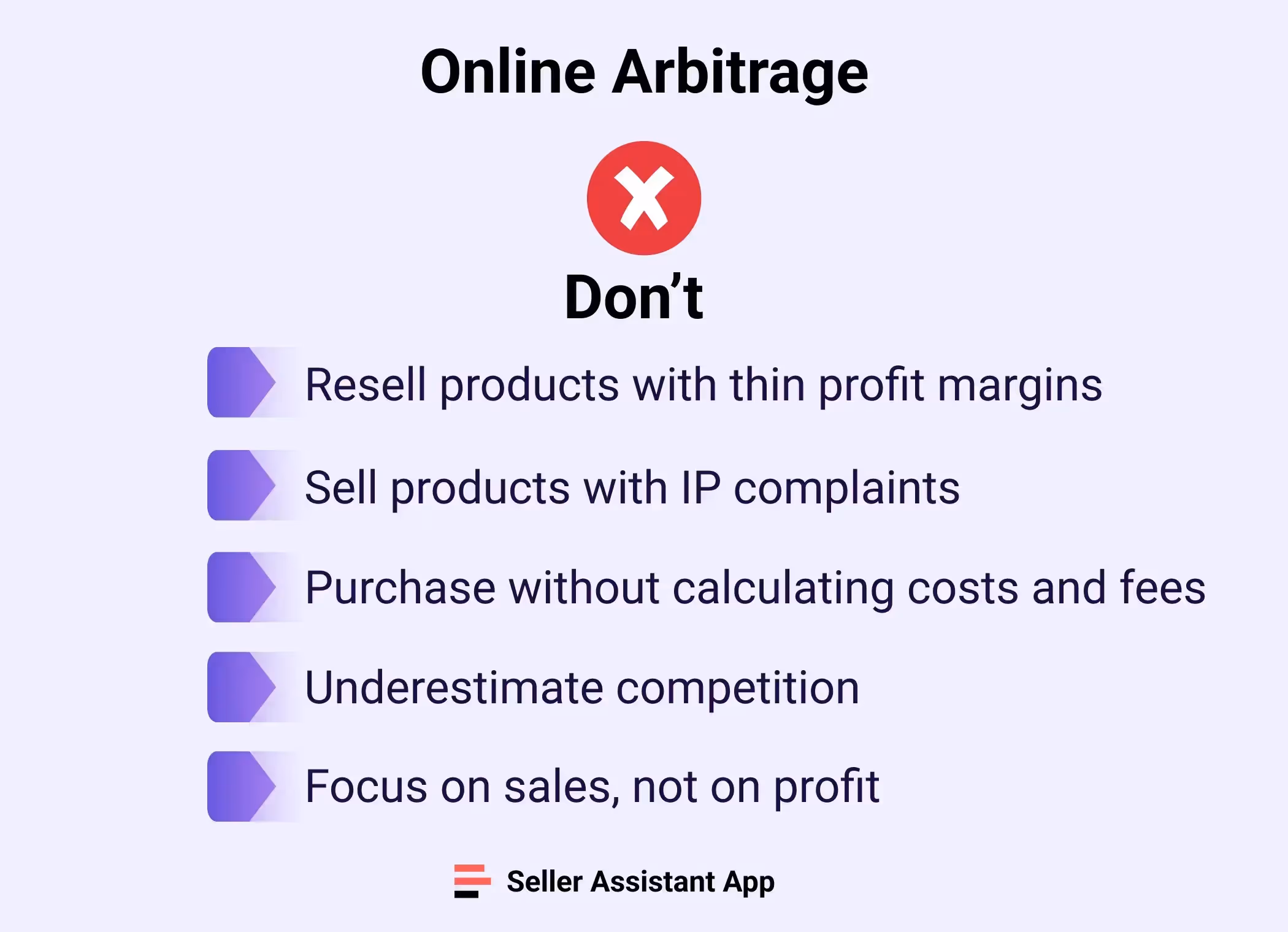 Don'ts to stay profitable in online arbitrage