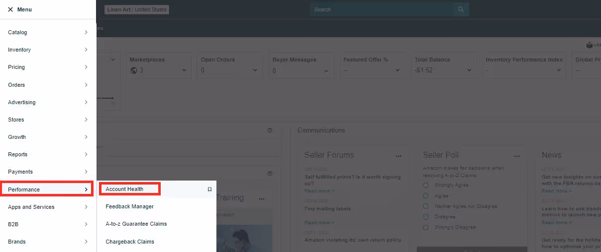 To find out ODR, go to Performance > Account Health