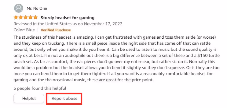 Use "Report Abuse" button to remove negative review  Use "Report Abuse" button to remove negative review