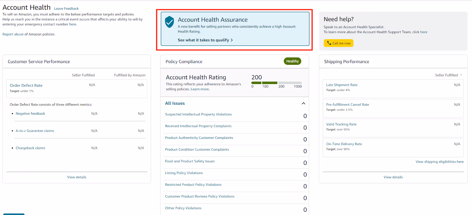 Account Health Assurance