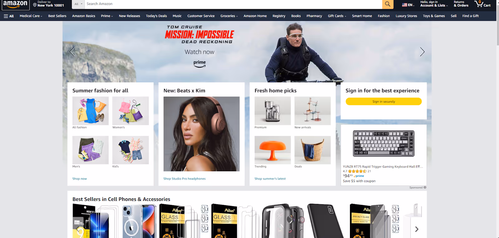 Amazon website