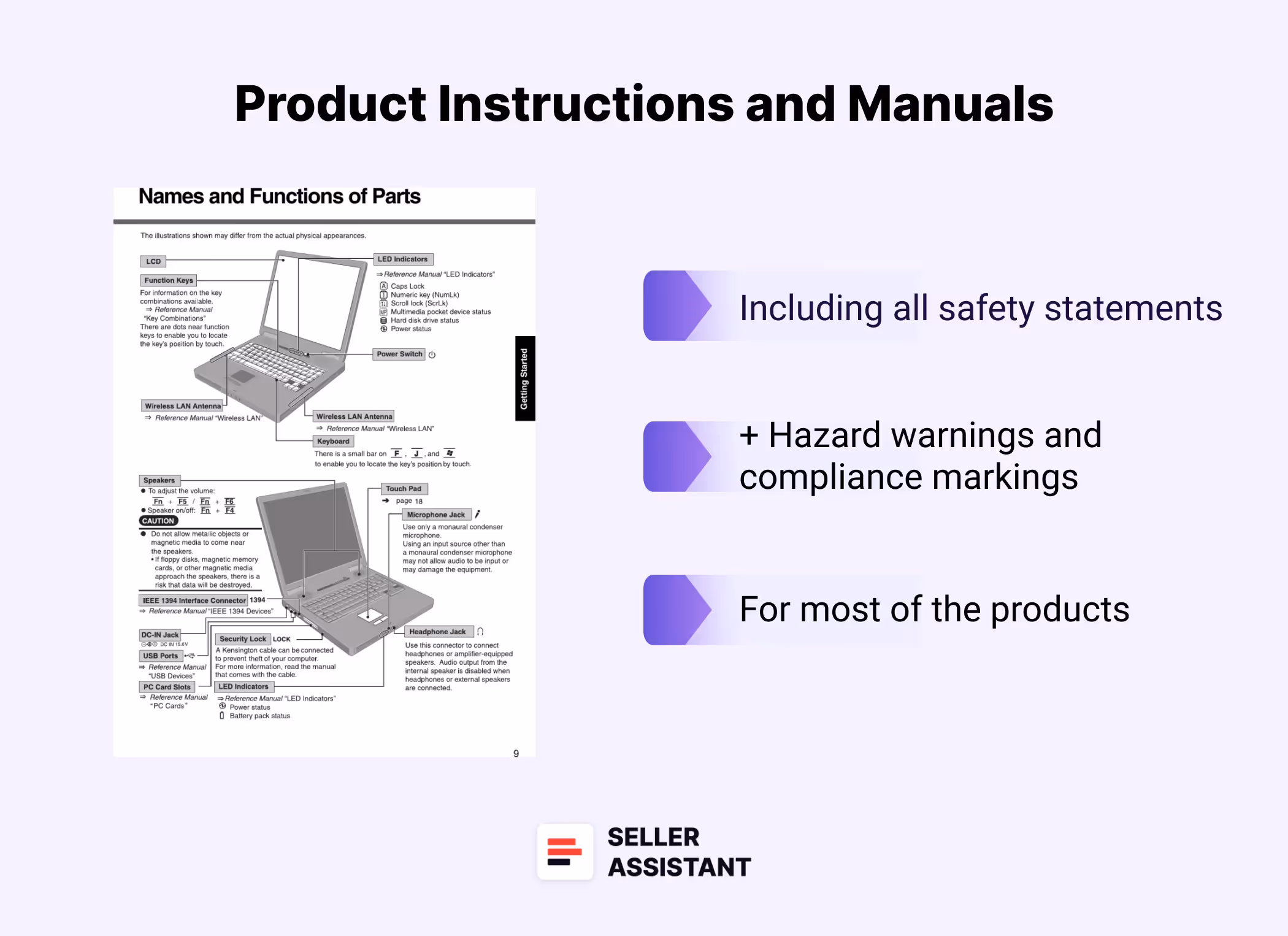 Product instructions and manuals