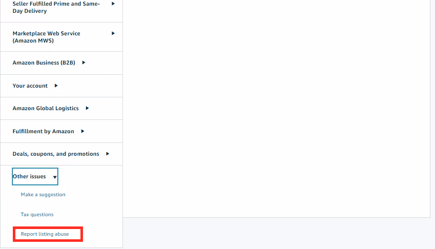 To report an Amazon hijacker, select Report Listing Abuse > Report a Violation