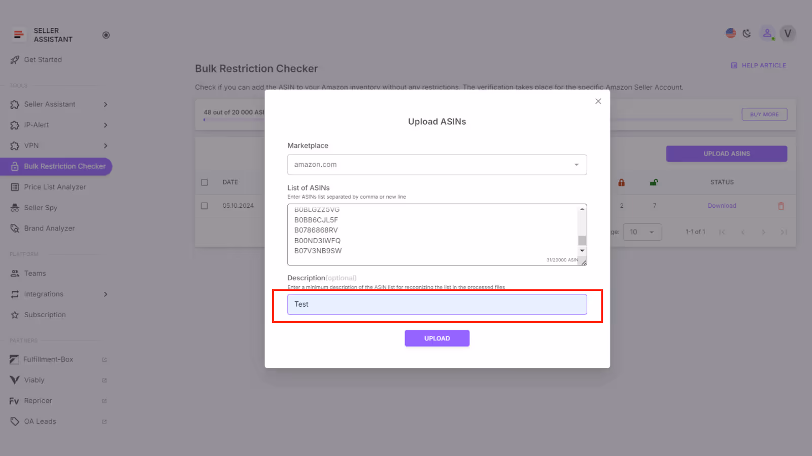 Enter file details