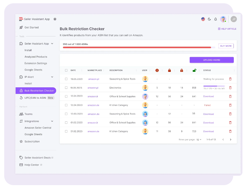 Bulk Restriction Checker