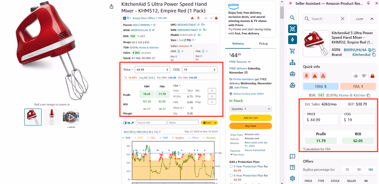 Seller Assistant's FBM and FBA Calculator