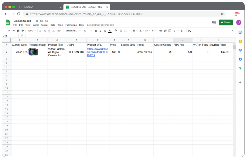 The data will be saved to Google Sheet.