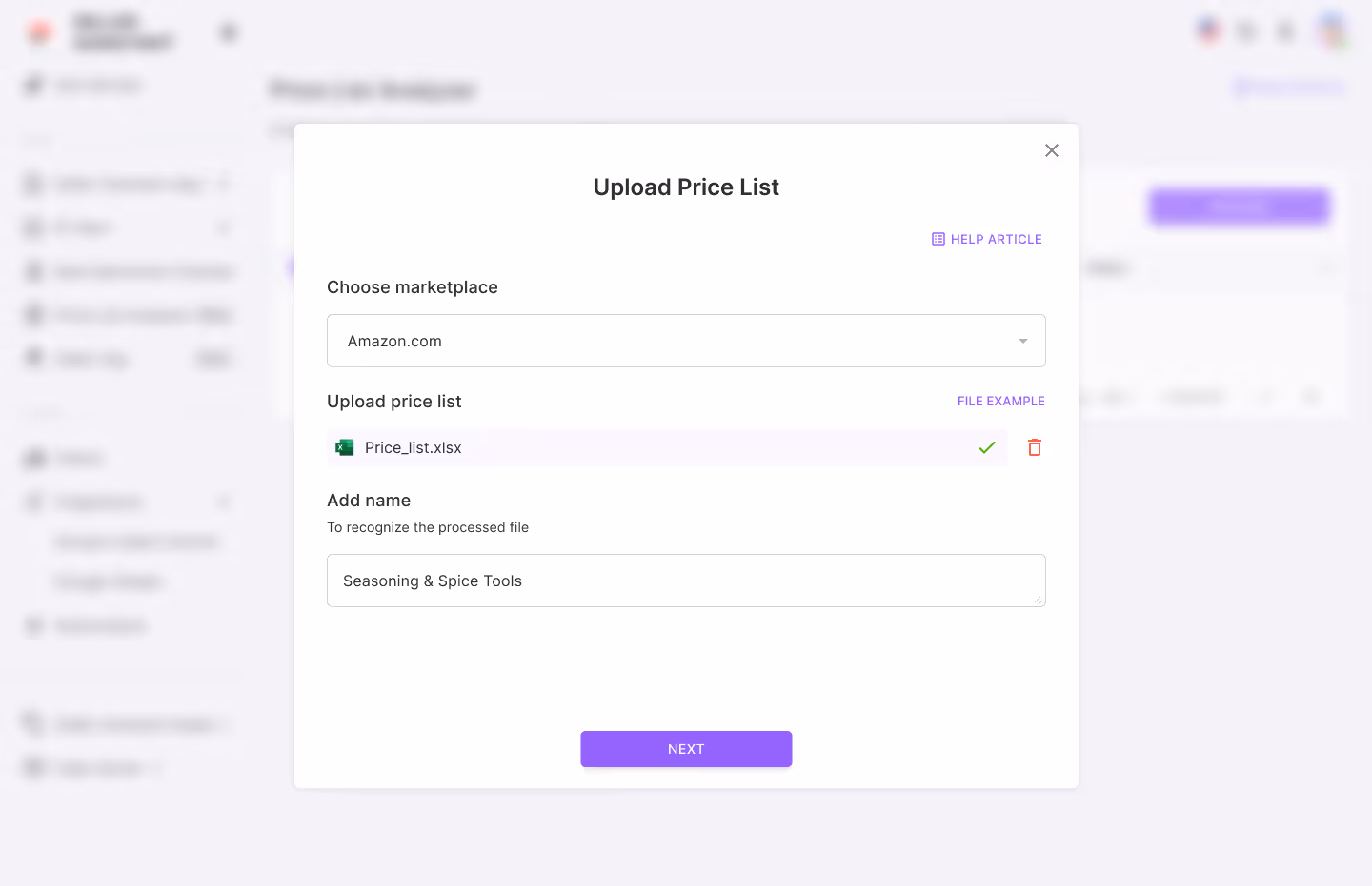 Upload your wholesale price list