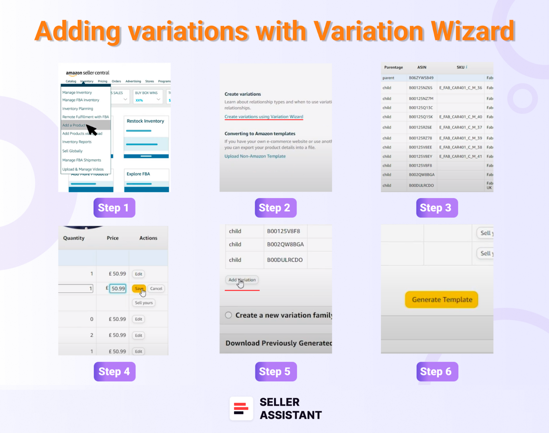 Adding variations with Variation Wizard step by step