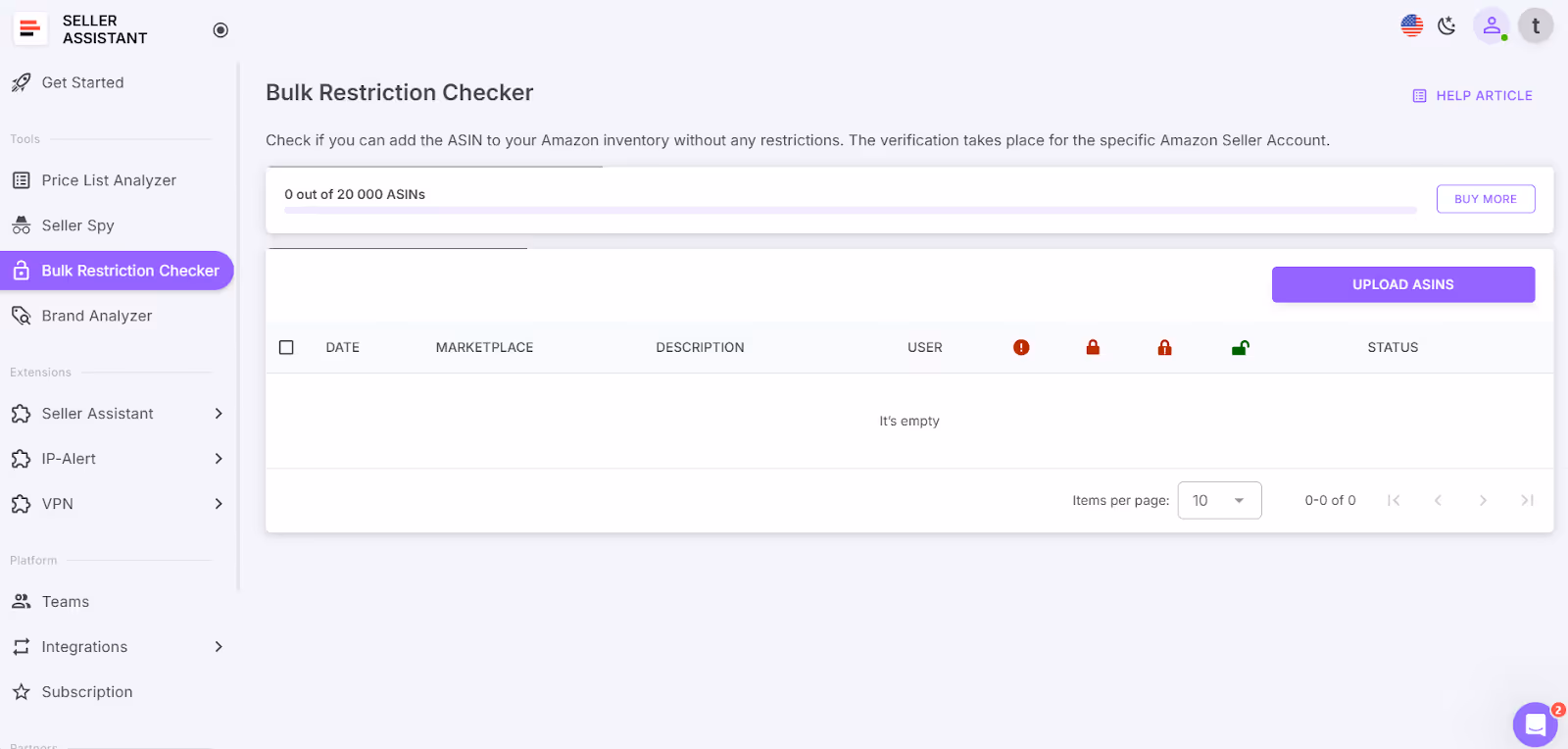 Bulk Restriction Checker