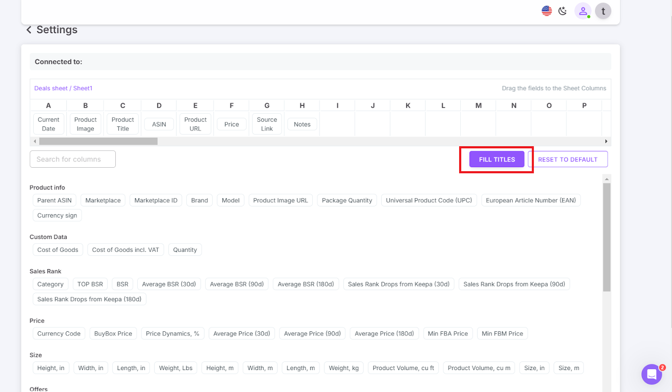 Set up Google Sheet