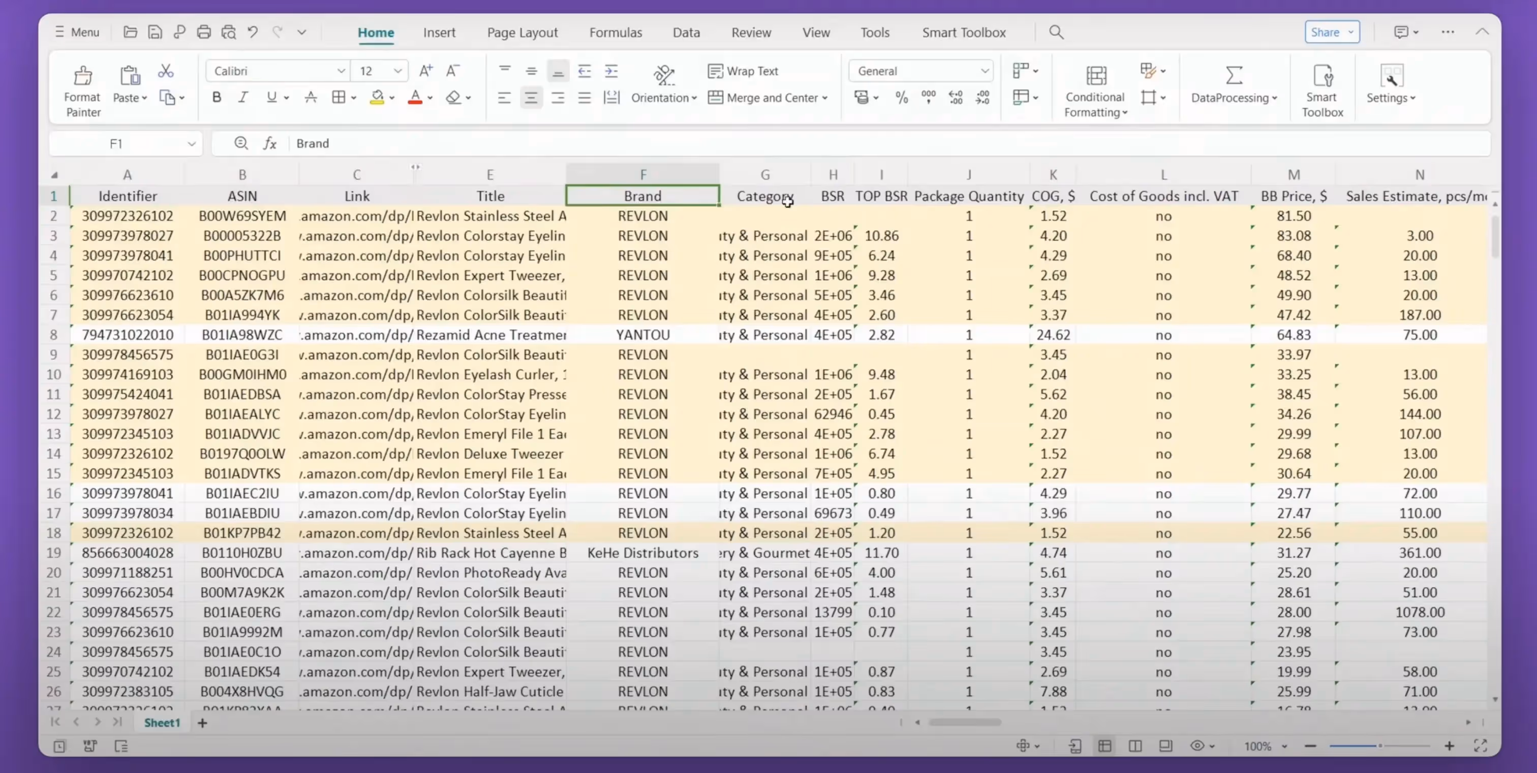 Seller Assistant's Price List Analyzer